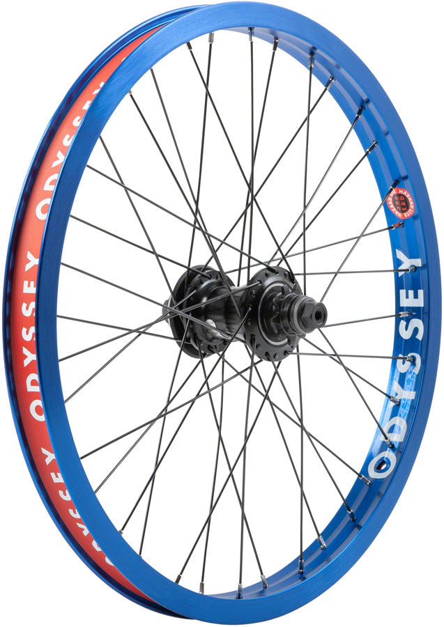 Odyssey Hazard Lite Freecoaster Rear Wheel - 20", 14 x 110mm, Rim Brake, LHD Freecoaster, Anodized Blue, Clincher