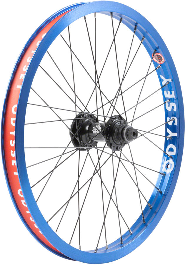 Odyssey Hazard Lite Rear Wheel - 20", 14 x 110mm, Rim Brake, Cassette, RHD/LHD, Anodized Blue, Clincher