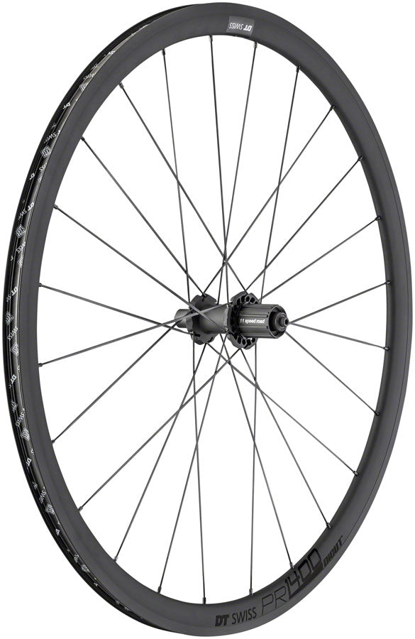 DT Swiss PR 1400 DICUT OXiC Rear Wheel - 700, QR x 130mm, Rim Brake, HG 11, Black, 32mm