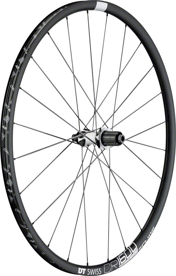 DT Swiss CR 1600 Spline Rear Wheel - 700, 12 x 142mm, Center-Lock, HG 11, Black