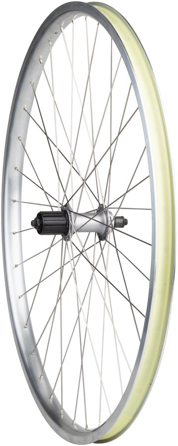 Quality Wheels Value HD Series Rear Wheel - 29", QR x 135mm, Rim Brake, HG 10, Silver, Clincher