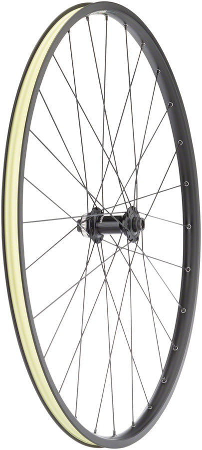 Quality Wheels Value Double Wall Series Disc Front Wheel - 700, 12 x 100mm, Center-Lock, Black