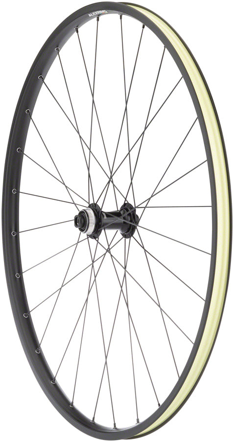 Quality Wheels Value Double Wall Series Disc Front Wheel - 700, 12 x 100mm, Center-Lock, Black