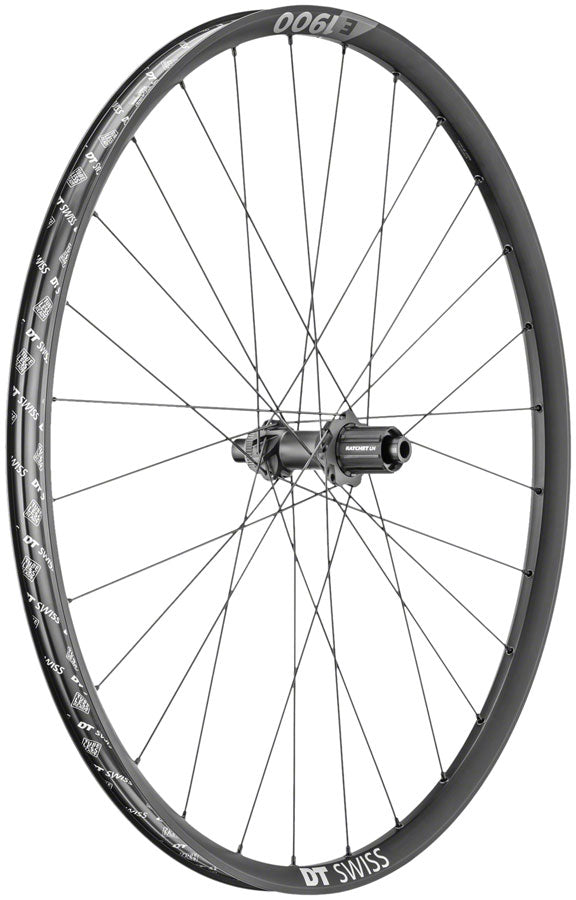 DT Swiss E 1900 Spline 30 Rear Wheel - 27.5", 12 x 142mm, Center-Lock, HG 11 MTN, Black