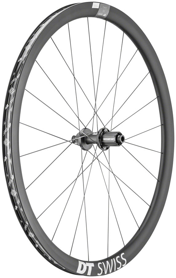 DT Swiss ERC 1400 DiCut 35 Rear Wheel - 700c, 12 x 142mm, Center-Lock, HG 11 Road/XDR, Black