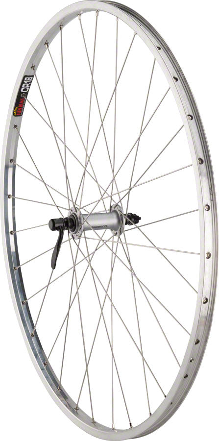 Quality Wheels CR-18 Front Wheel - 27", QR x 100mm, Rim Brake, Polished/Silver, Clincher