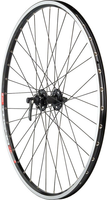 Quality Wheels TK540/Deore Front Wheel - 700, QR x 100mm, 6-Bolt, Rim Brake, Black, Clincher-0