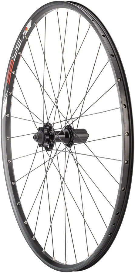 Quality Wheels Value Double Wall Series Disc Rear Wheel - 29", QR x 135mm, 6-Bolt, HG 10, Black, Clincher