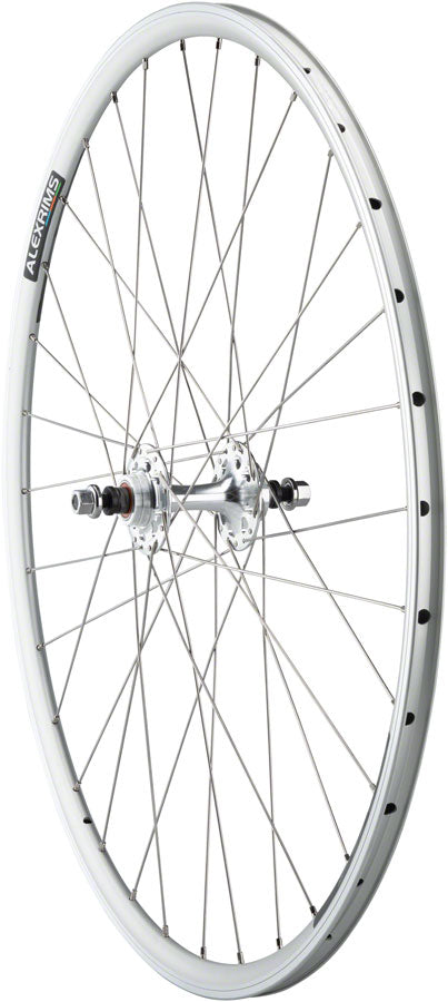 Quality Wheels Value Double Wall Series Track Rear Wheel - 700, 10 x 1 x 120mm, Rim Brake, Fixed/Freewheel, Silver, Clincher, Sealed