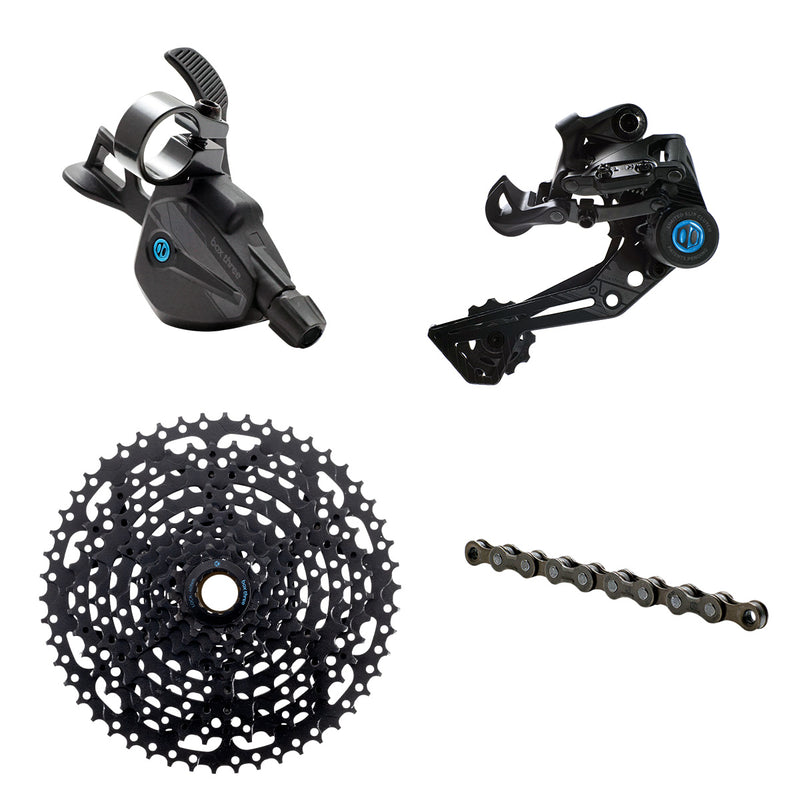 BOX Three Prime 9 X-Wide Multi Shift Groupset - X-Wide Rear Derailleur, 11-50t Cassette, Multi Shift Shifter, Prime 9 Chain