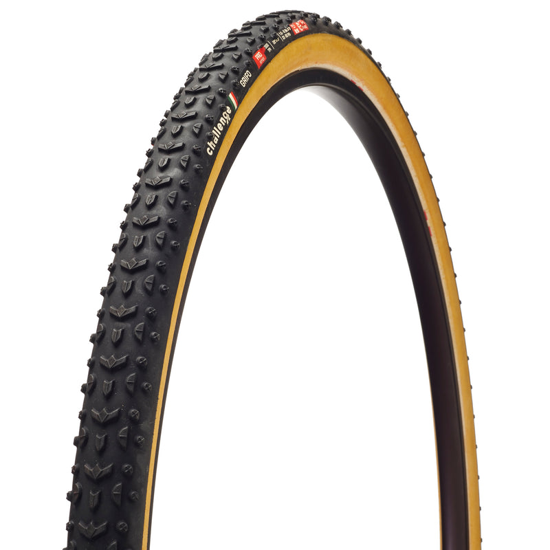 Challenge Grifo Pro Tire - 700 x 33, Tubeless, Folding, Black/Tan, Handmade