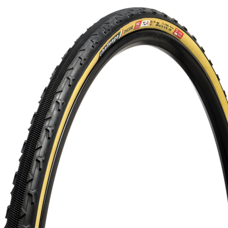 Challenge Chicane Pro Tire - 700 x 33, Tubeless, Folding, Black/Tan, Handmade