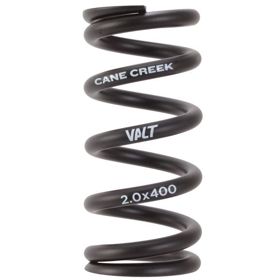 Cane Creek VALT Lightweight Steel Spring for Coil Shock, 2.00"/51mm x 400lbs, Black