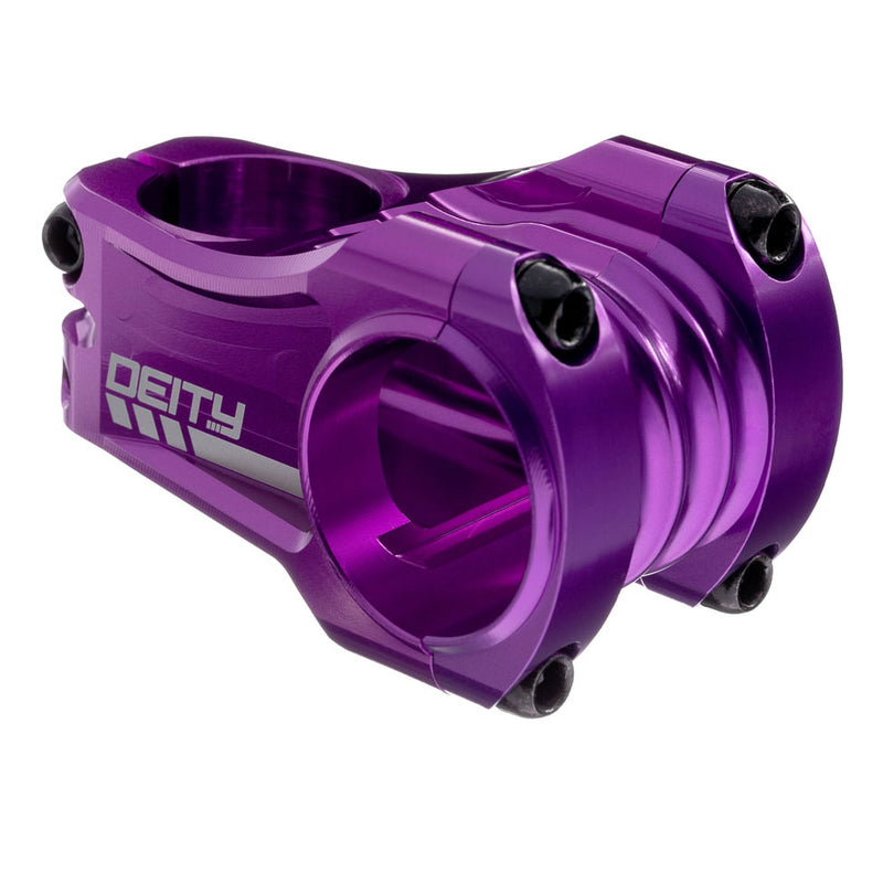 DEITY Copperhead Stem - 50mm, 35mm Clamp, +/-0, 1 1/8", Purple