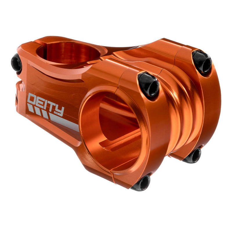 DEITY Copperhead Stem - 50mm, 35 Clamp, +/-0, 1 1/8", Aluminum, Orange