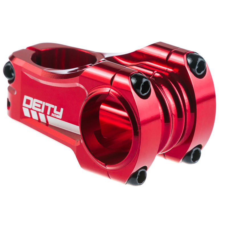 DEITY Copperhead Stem - 50mm, 31.8 Clamp, +/-0, 1 1/8", Aluminum, Red