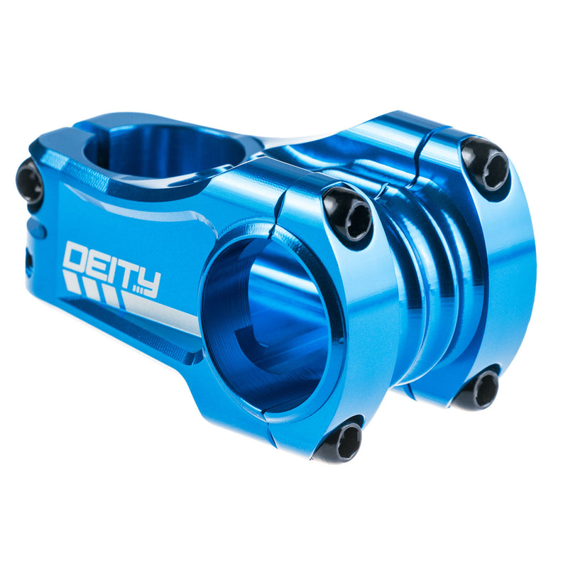 DEITY Copperhead Stem - 50mm, 31.8 Clamp, +/-0, 1 1/8", Aluminum, Blue