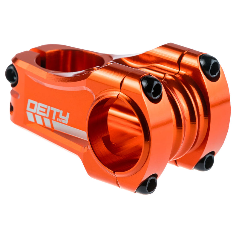 DEITY Copperhead Stem - 50mm, 31.8 Clamp, +/-0, 1 1/8", Aluminum, Orange