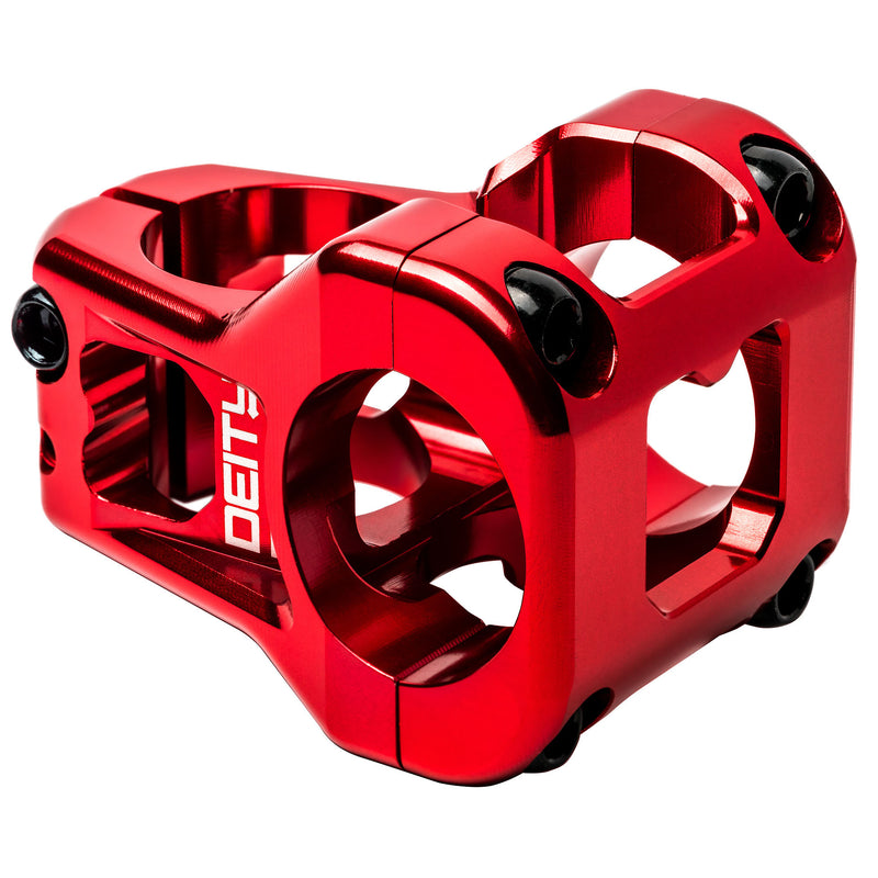 DEITY Cavity Stem - 35mm, 31.8 Clamp, +/-0, 1 1/8", Aluminum, Red