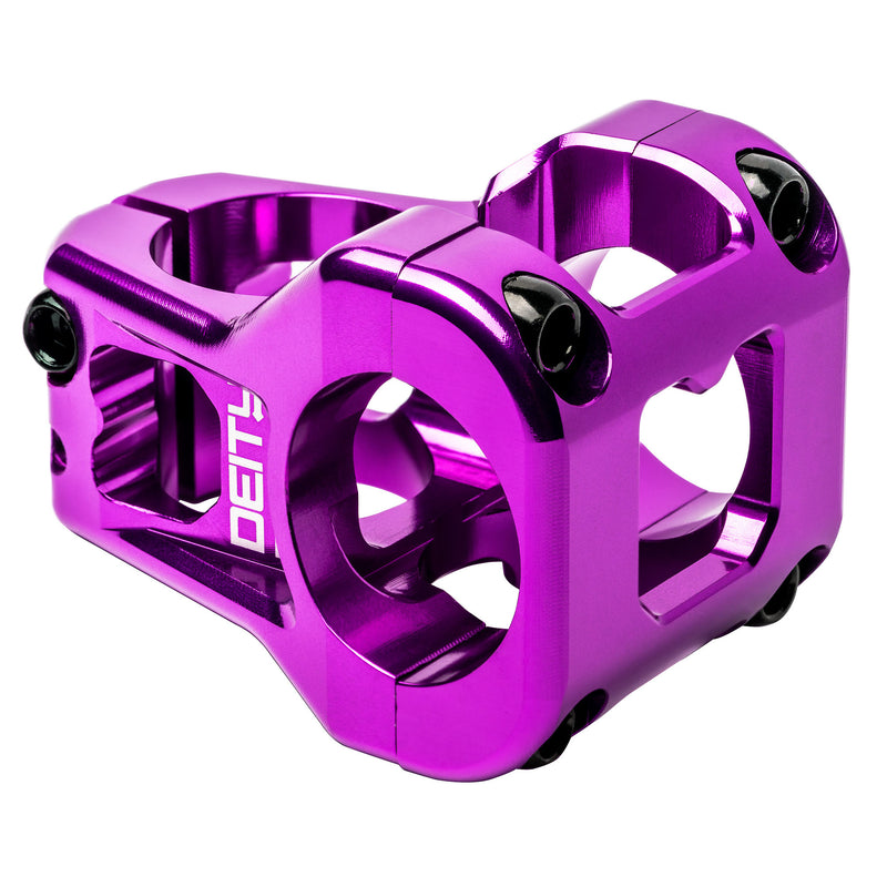 DEITY Cavity Stem - 35mm, 31.8 Clamp, +/-0, 1 1/8", Purple