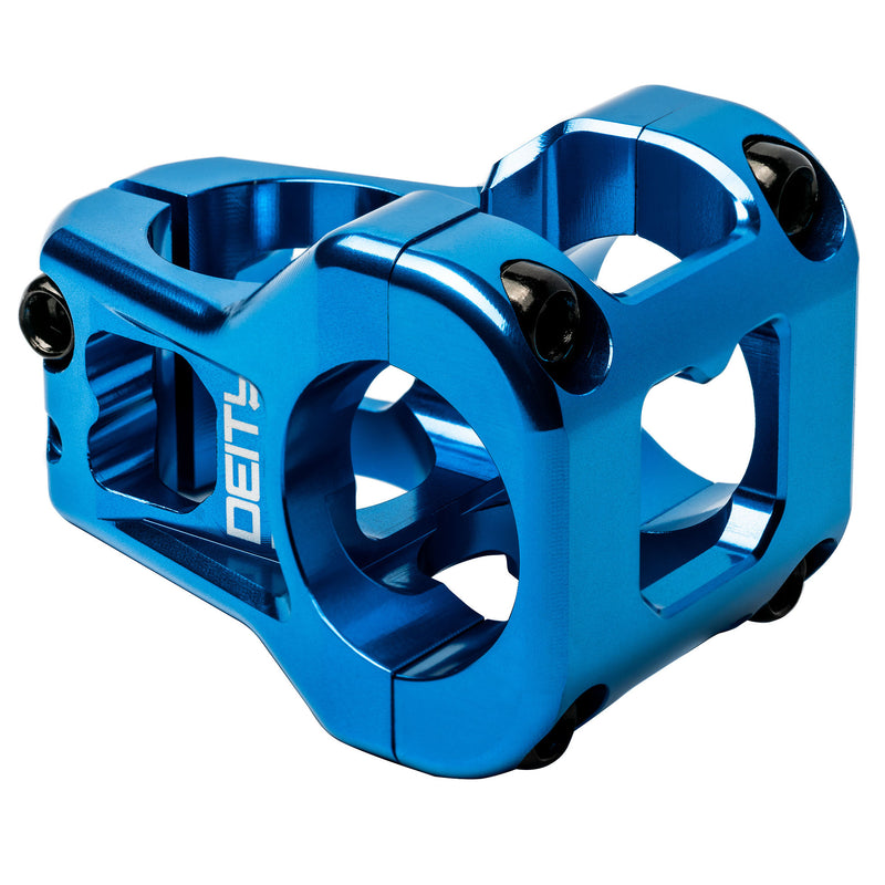 DEITY Cavity Stem - 35mm, 31.8 Clamp, +/-0, 1 1/8", Aluminum, Blue