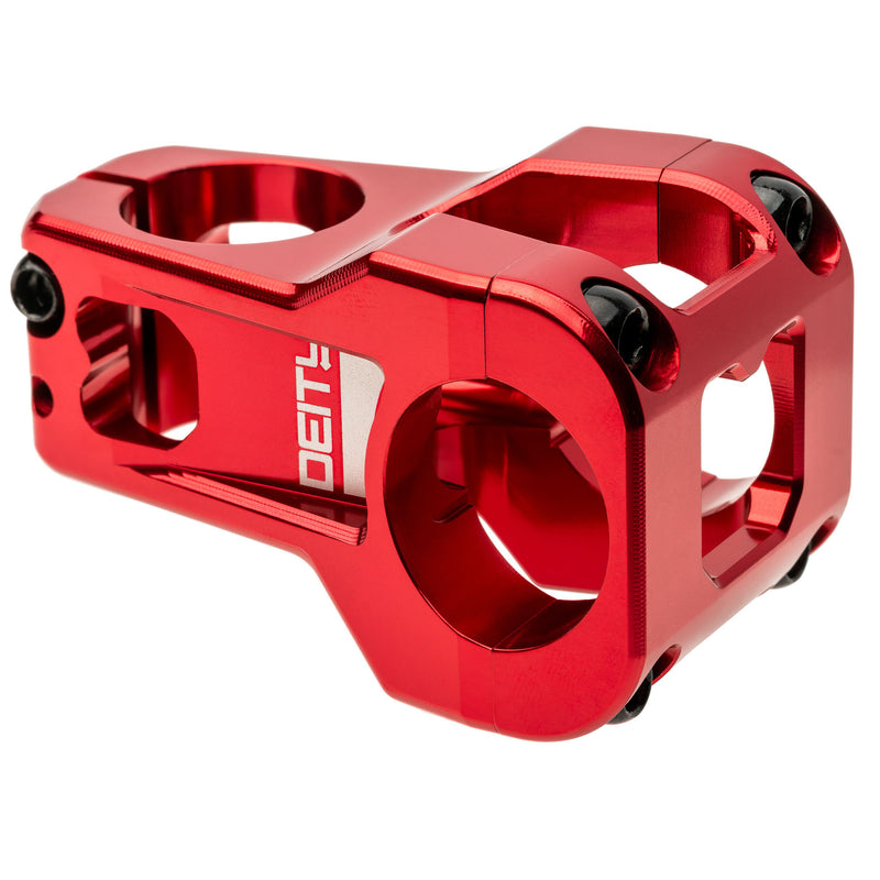 DEITY Cavity Stem - 50mm, 31.8 Clamp, +/-0, 1 1/8", Aluminum, Red