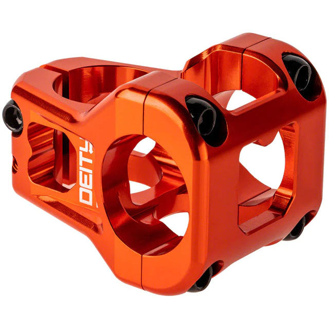 DEITY Cavity Stem - 35mm, 31.8mm Clamp, +/-0, 1 1/8", Orange