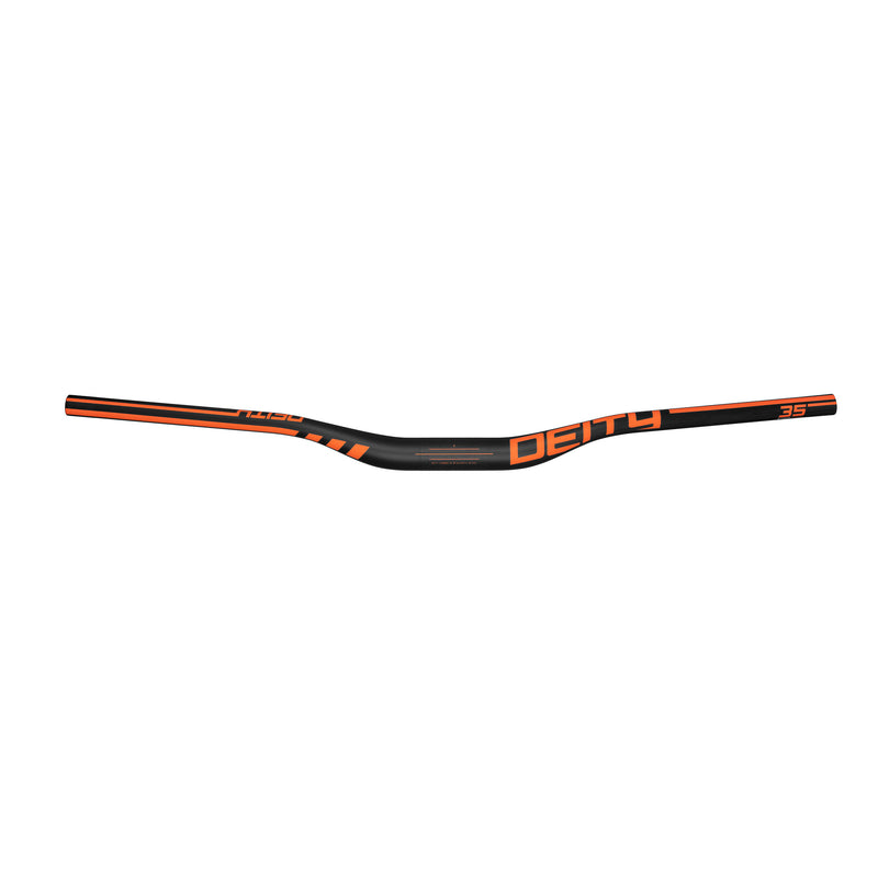 DEITY Speedway 35 Handlebar - Carbon, 30mm Rise, 810mm Width, 35mm Clamp, Orange