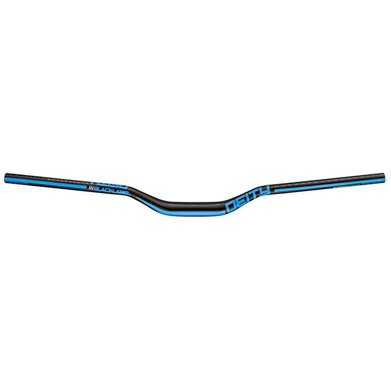 DEITY Blacklabel 800 Handlebar: 38mm Rise, 800mm Width, 31.8 Clamp, Black w/ Blue