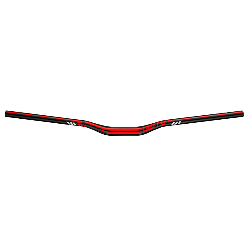 DEITY Skyline 787 Handlebar: 25mm Rise, 787mm Width, 31.8 Clamp, Black w/ Red