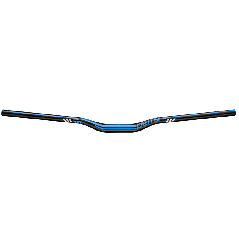 DEITY Skyline 787 Handlebar: 25mm Rise, 787mm Width, 31.8 Clamp, Black w/ Blue