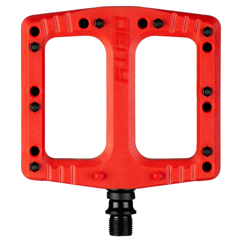 DEITY Deftrap Pedals - Platform, Composite, 9/16", Red