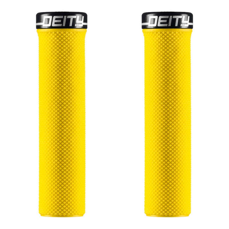 Deity Components Slimfit Grips - Yellow, Lock-On