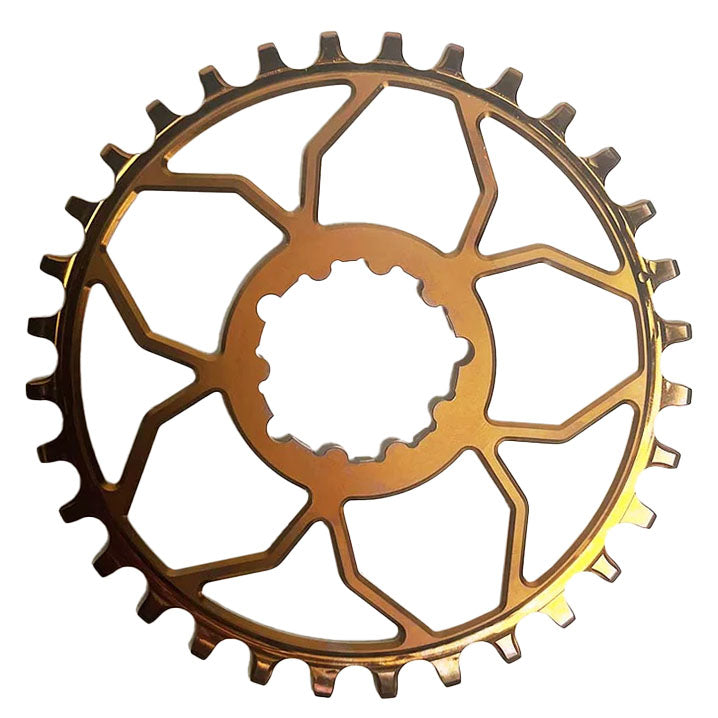 5Dev Titanium 3-Bolt Chainring, 3mm Offset, 30T - Bronze