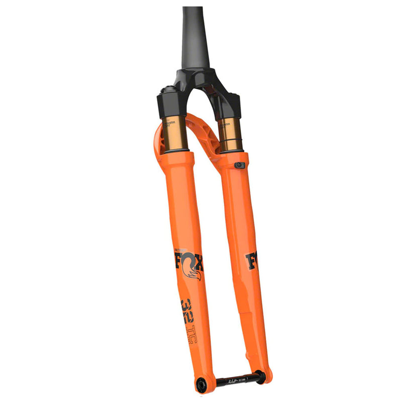 FOX 32 Taper-Cast Factory Suspension Fork - 700c, 40 mm, 12 x 100 mm, 45 mm Offset, Shiny Orange, FIT4, 3-Position