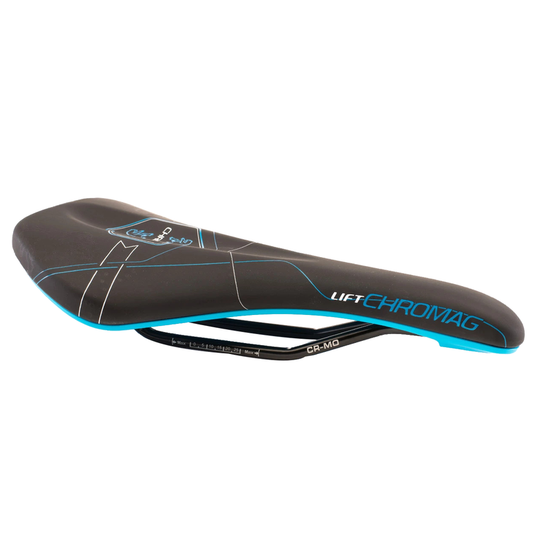 Chromag Lift Saddle - Chromoly, Black/Blue