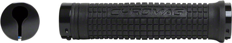 Chromag Squarewave XL Grips - Black, Lock-On