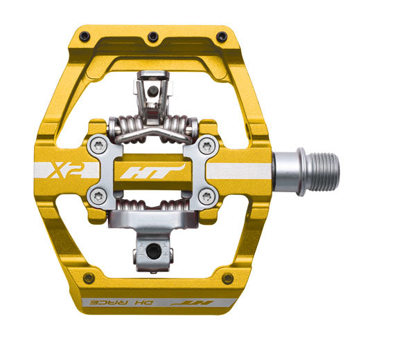 HT Pedals X2 Clipless Platform Pedals CrMo - Gold