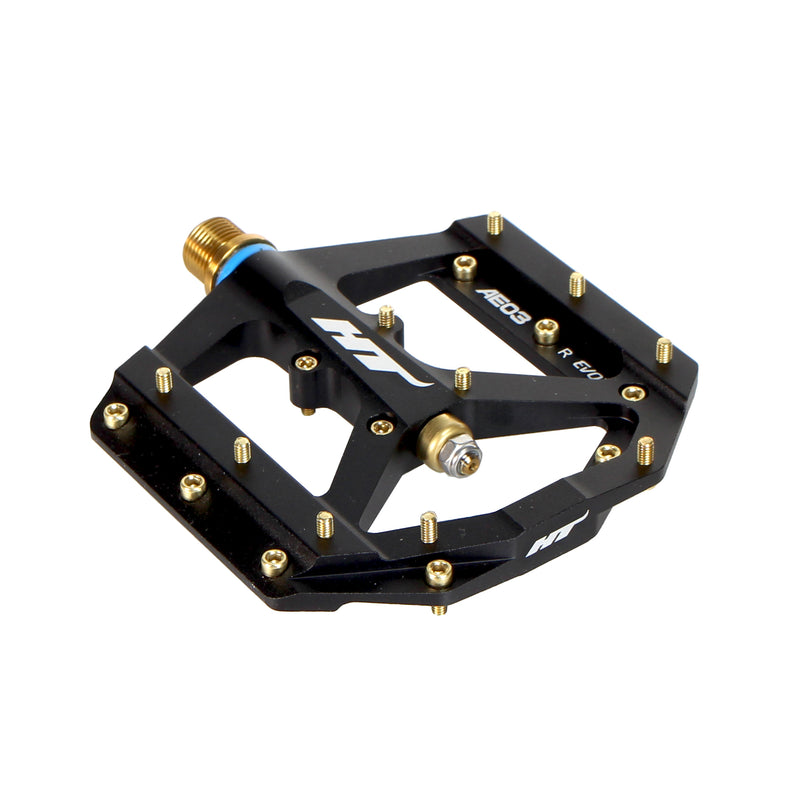 HT Pedals AE03T Evo+ Platform Pedals Ti - Black/Gold