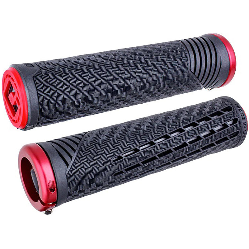 ODI Lock-On MTB CF - Pearl Black Red/Red