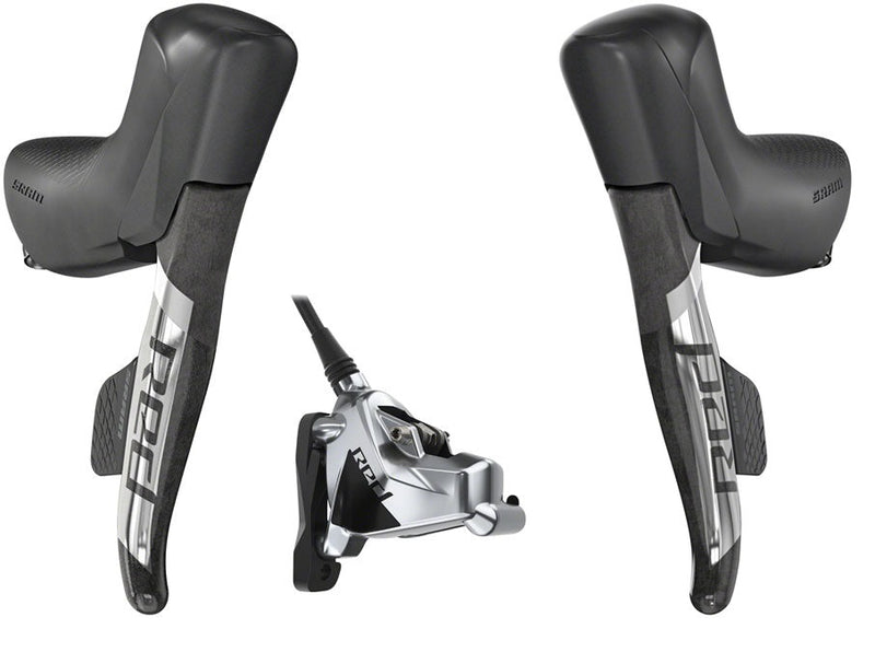 SRAM RED eTap AXS HRD Shift/Brake Lever and Hydraulic Disc Caliper - Flat Mount, Front/Rear Set - Open Box, New