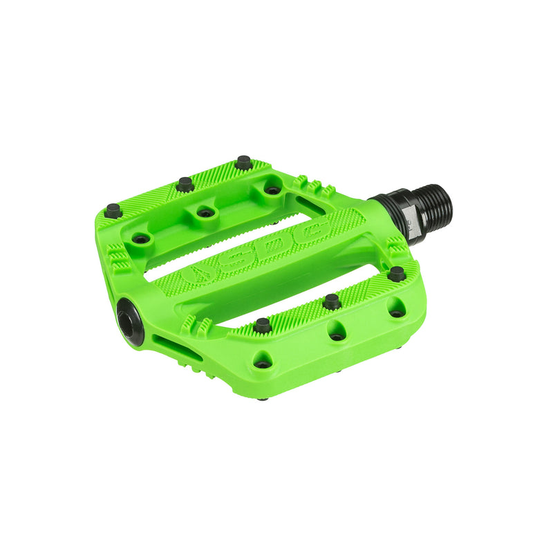 SDG Slater Kids Pedals - Platform, Composite/Plastic, 9/16", Neon Green