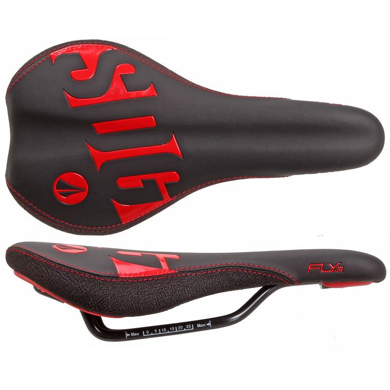 SDG Fly Jr Saddle - Steel, Black/Red, Youth