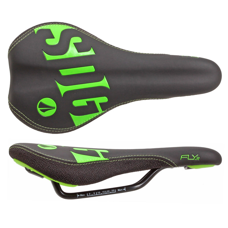 SDG Fly Jr Saddle - Neon Green/Black