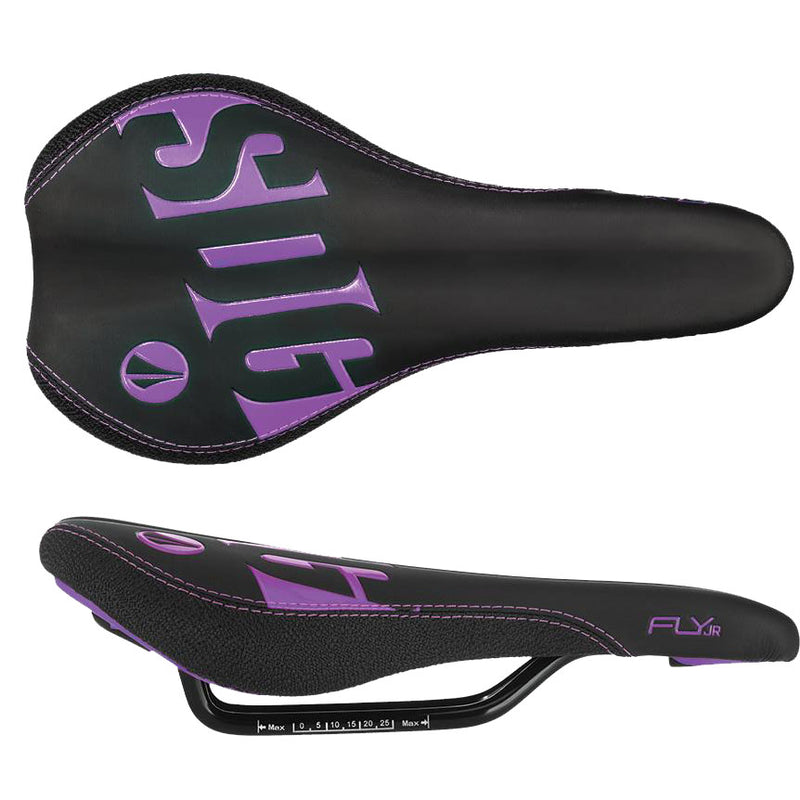 SDG Fly Jr Saddle - Neon Purple/Black