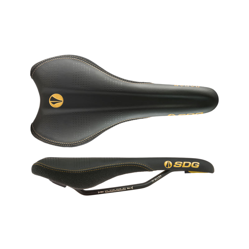 SDG Radar Mtn Saddle Ti-Alloy Rails - Gold/Black