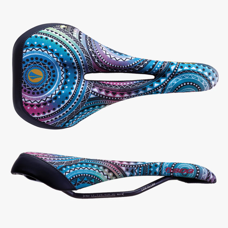 SDG Allure V2 Saddle - Lux-Alloy, Matte Black, Cornish Surf Print