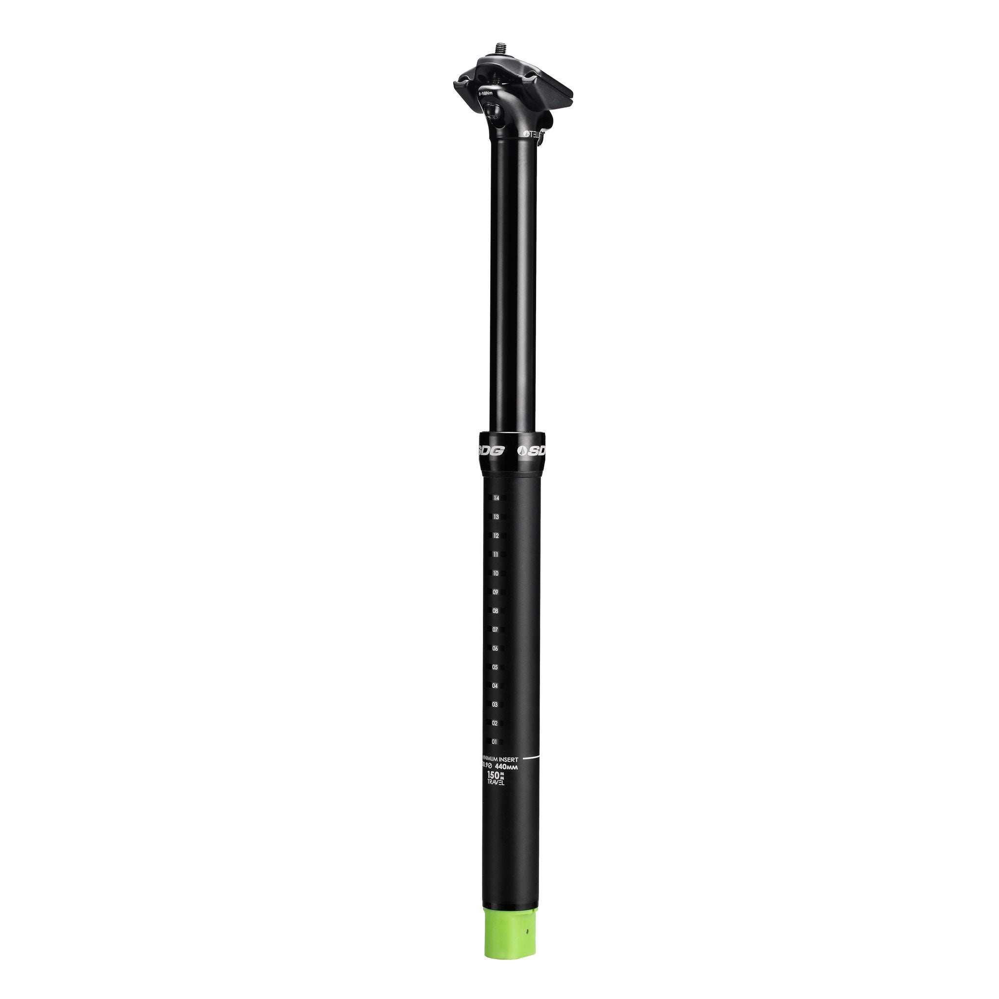 SDG Tellis Dropper Seatpost - 30.9mm, 200mm, Black