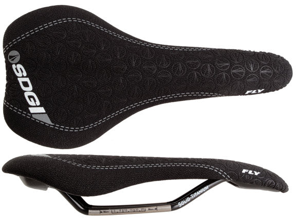 SDG Ti-Fly Saddle Solid Ti Rail - Black Kevlar