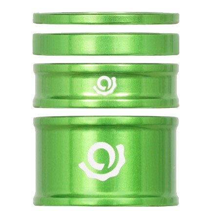 Industry Nine Headset Combo Spacer Kit, 1-1/8", Set/4, Lime